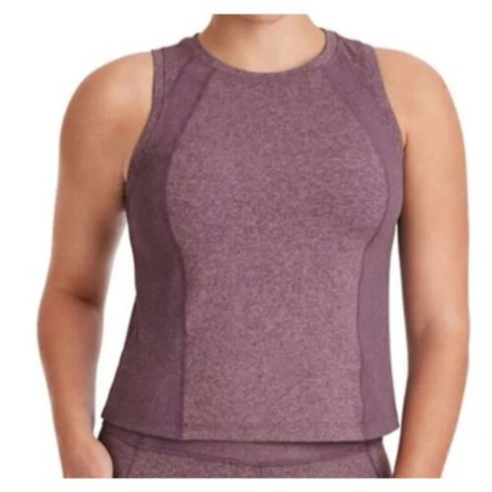 Member's Mark Women Soft Rib Cropped Tank Top Purple XXL